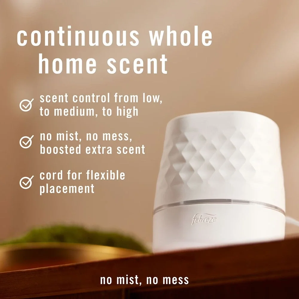 FEBREZE Plug Scent Booster Kit CALM Lavender Vanilla Refresh Energize 3 Refills